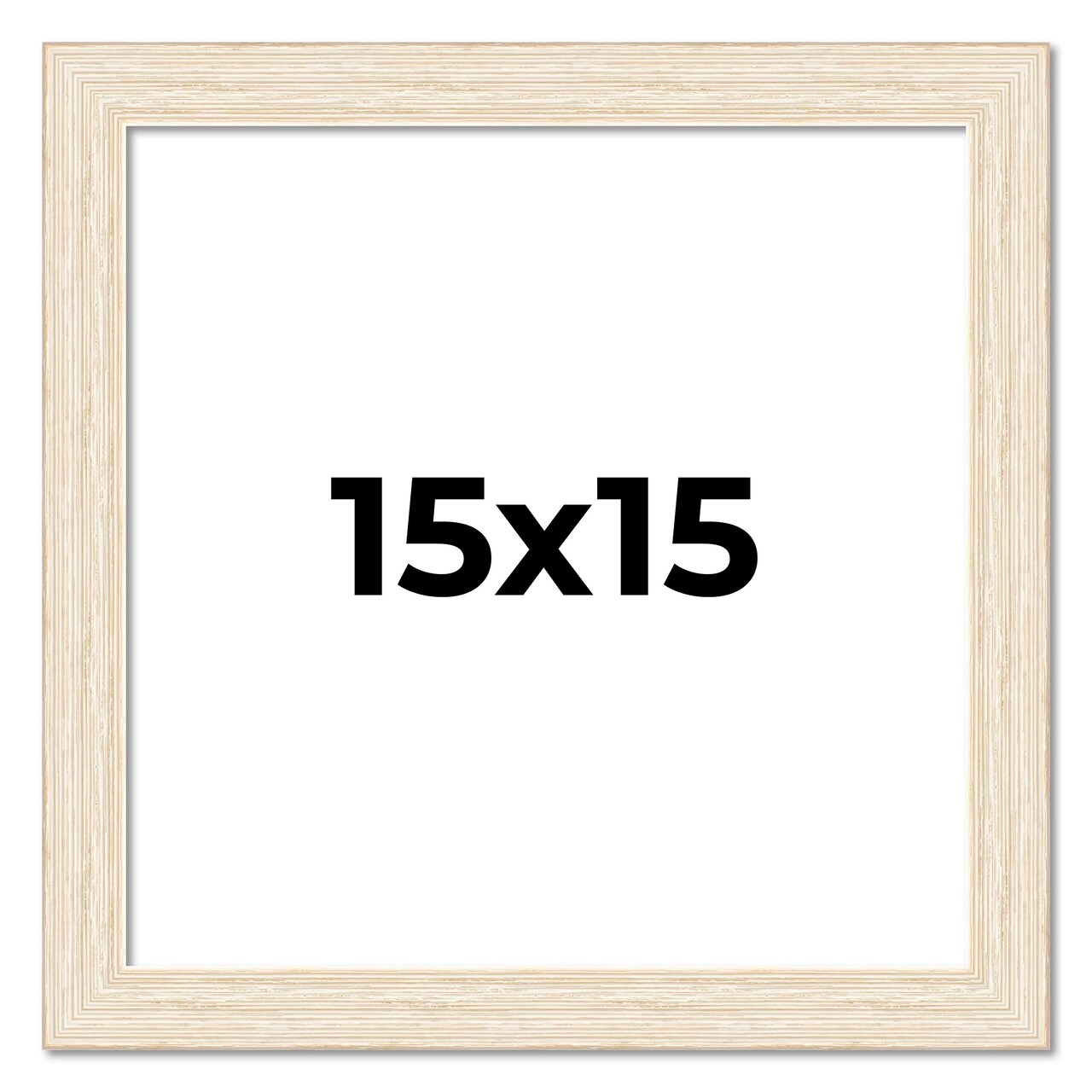 15x15 Wide Barnwood Picture Frame with UV-Resistant Acrylic & Acid Free Backing, Available in 6 Paint Finishes - Grey, Brown, White, and Black